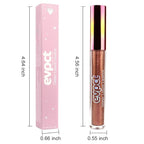 evpct 1Pcs Plum Red Glitter Metallic Shimmer Diamond Lipstick Lip Gloss Stain Set for Women Long Lasting Waterproof, Mauve Red Sparkle Glitter Matte long Wear Liquid Lipstick Lip Makeup Kit, 15#