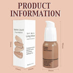 2Pcs Matte Liquid Full Coverage Foundation, Flawless Soft of 2)