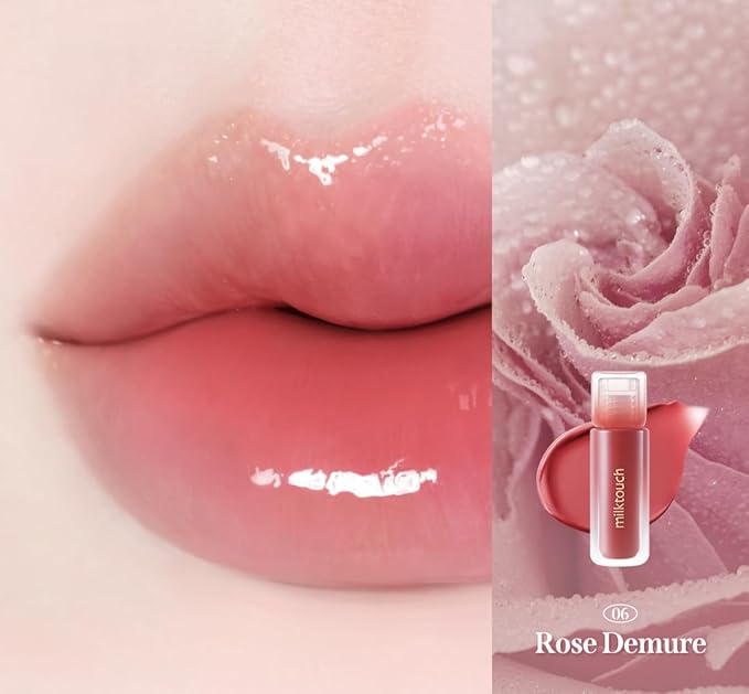 MILKTOUCH Dew Stain Sheer Lip Gloss (06 Rose Demure, 0.14 Fl Oz (Pack of 1))