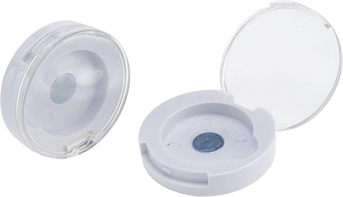 4 Pack Empty Eyeshadow Holder Case Round Magnetic Makeup Eyeshadow Lipstick Palette Container For Travel Sample DIY - White