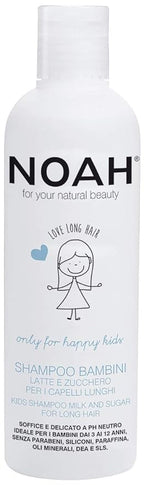 Kids Organic Detangling Shampoo - Milk Protein & Sugar for Smooth Hair, Sulfate-Free, Gentle & Hydrating, 8.5 fl.oz