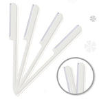 10 Pieces Women's Facial Razor Eyebrow Shaver Razor Brow Shaper Eyebrow Trimmer Dermaplaner Shaping Tool with Cover (White)