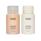 OUAI Thick Hair Shampoo & Conditioner Set, Travel Size - Moisturizing Shampoo & Conditioner - With Keratin, Marshmallow Root, Shea Butter & Avocado Oil - Sulfate, Paraben & Phthalate Free (3 Oz)