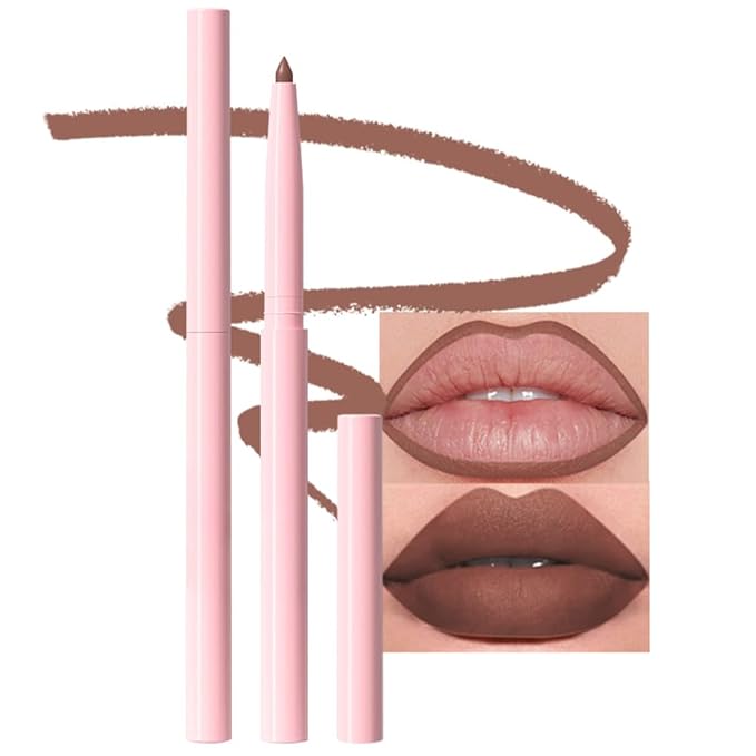 evpct Taupe Brown Matte Creamy Retractable Lip Liner Pencils for Shaping & Sculpting Lips, Lip Liner for Women Long Lasting Waterproof Rich Lip Colors Liner Crayon Lipstick delineador de labios 12