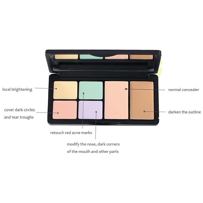 6 Colors Correcting Concealer Palette, Makeup Cream Contour