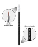 Eyeliner Brush Ultra Fine Point Premium Gel Eyeliner Brush Nylon Bristles Professional Makeup Tools for Lquid Powder And Paste Black (E819)
