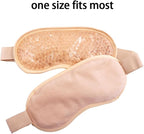 Gel Eye Mask, Cooling Eye Pads Reusable Small Ice Pack Under Eye Patches, Eye Hot Cold Treatment Pack for Redness, Pain Relief and Eye Relax (Champagne - 2count)