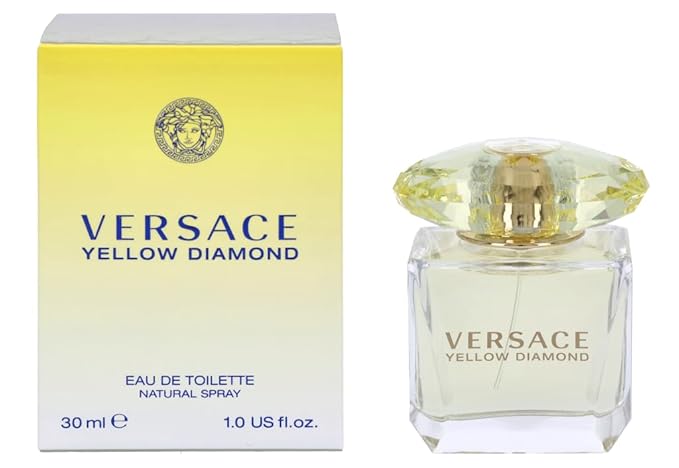 Versace Eau de Toilette Spray, Yellow Diamonds, 1.0 Fluid Ounce