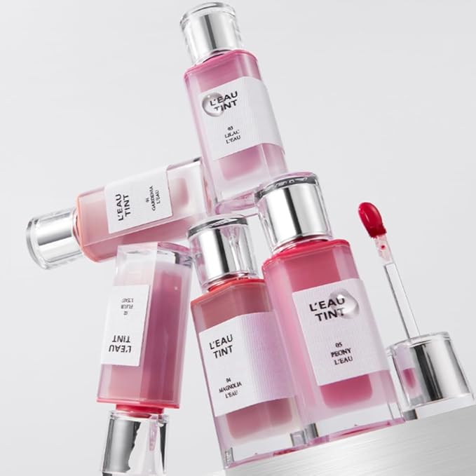 BBIA L’EAU Tint – Glossy & Glow Lip Stain, Watery Lip Tint, Non-Sticky, High Shine Finish, Long-lasting, Moisturizing, Lightweight, Natural, Daily Use, Vegan, Korean Lip Makeup (05 PEONY L'EAU)