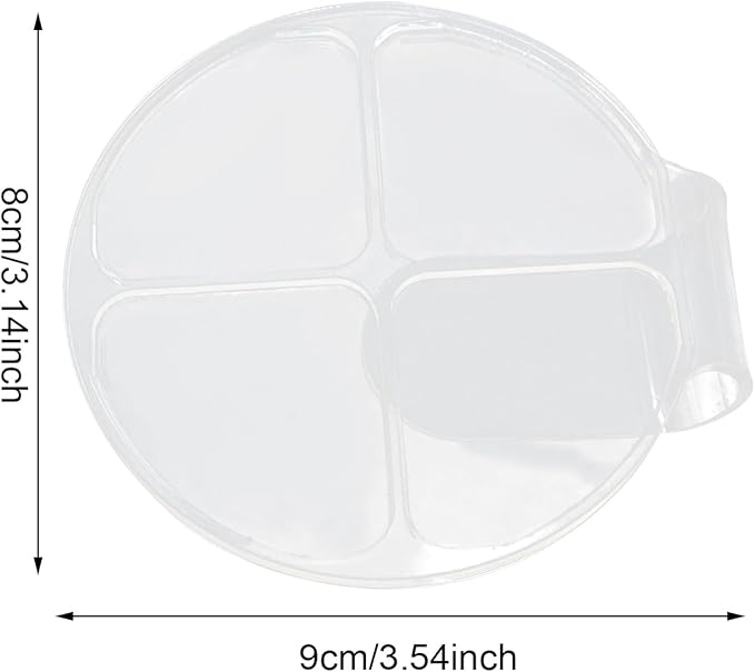 yueton 2PCS Acrylic Makeup Mixing Tray Makeup Palette Spatula Eyeshadow Makeup Hand Palette Nail Art Transparent Palette Hand Makeup Mixing Palette Cosmetic Foundation Dish for Makeup Foundation