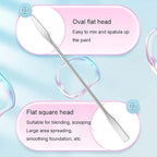 3 Pack Nail Art Palette with 3 Pcs Spatula Makeup Tray Foundation Mixing Palette Professional Cosmetic Stiring Tools for Women and Girls Liquid Foundation Lipstick Concealer