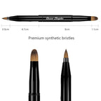 Retractable Lip Brush Concealer Makeup Dual End Travel Size Lipstick Brush With Cap