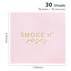 30 Colors Nude Champagne Gold Matte Shimmer Eyeshadow Palette with Brush for Eye Makeup,High Pigmented Pink Purple Brown Eye Shadow Primers Powder Palet de sombras de ojos-Big30
