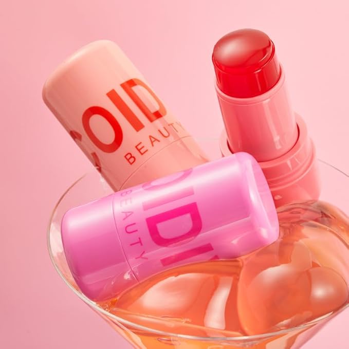 Milk Cooling Water Jelly Tint Blush,Milk Jelly Tint Sheer Lip & Cheek Stain Jelly Blush Stick. (Coral)