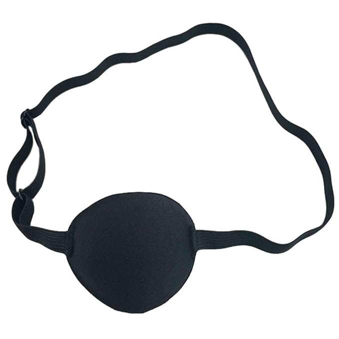 Eye Patch Adult Kid's Adjustable Soft and Comfortable Eye Patch Single Eye Mask for Recovery Eye Amblyopia Halloween Party Decoration 3 Pack