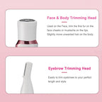 Bikini Trimmer for Women, Electric Razor Hair Shaver for Face Nose Eyebrow Beard Mustache Arm Leg Armpit Bikini, Replaceable Lady Facial Razor, Painless Rechargeable 4 in 1 Women Body Shaver for Trip