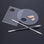 6 Pcs Makeup Mixing Palette Makeup Palette Tray Foundation Mixing Palette Acrylic Palette Foundation Palette Included Makeup Spatula Tool for Foundation Pigment Blending (White)