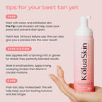 KoluaSkin by Koluawax Self Tanner Mousse (Dark) + Applicator Mitt - Natural-Looking Sunless Body Fake Tan - Dries Quickly w/No Streaks, Hydrates Skin - Dermatologist-tested for Sensitive Skin, 7oz