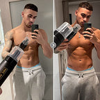 Sunless Tanner Starter Pack For Men | AMINOTAN - The Best Clear Self Tan Mousse For Men Works With Hair + Sweat Proof (Mitt & Bottle) - 6.7fl