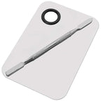 6 by 4 Inches Makeup Palette Stainless Steel Palette Cosmetic Artist Mixing Palette with 6 Inches Spatula Tool
