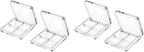 Beaupretty 4 Pieces Empty Eyeshadow Pallet 4 Grids Eye Shadow Lipstick Storage Case Box Clear Makeup DIY Cosmetic Organizer Container