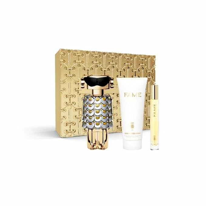 Fame by Paco Rabanne for Women - 3 Pc Gift Set 2.7 oz EDP Spray, 0.34oz EDP Spray, 3.4oz Body Lotion