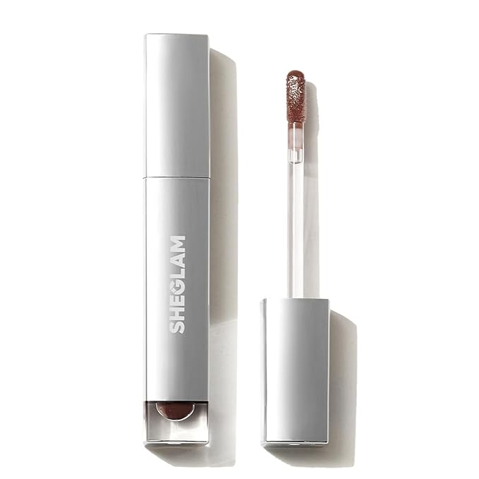 SHEGLAM Glaze Daze Lip Gloss Shiny Tinted Lip Gloss High Gloss Finish Plumping Lip Care Nourishing Not Easy to Fade Liquid Lip Cosmetics-Mocha Cake