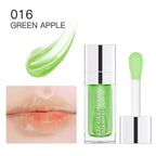 Hydrating Lip Glow Oil, Moisturizing Lip Glow Oil, Nourishing Glossy Transparent Lip Oil, Plumping Lip Oil, Lip Balm, Non-sticky Tinted Toot Lip Balm for Lip Care (GREEN APPLE) 0.2 OZ