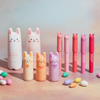 TONYMOLY Petit Bunny Lip Gloss for Women, Long Lasting Lip Crayon, Korean Lips Gloss, Vitamin E Enriched, Soften & Moisturize Lips, 3 pk
