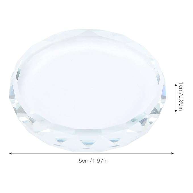 Nail Palette Board, Nail Art Palette,2PCS/set Nail Art Palettes Color Mixing Toning Glass False Eyelash Glue Hold Makeup Pallet for Acrylic Manicure