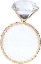 Golden Edge Resin Nail Art Palettes with Diamond