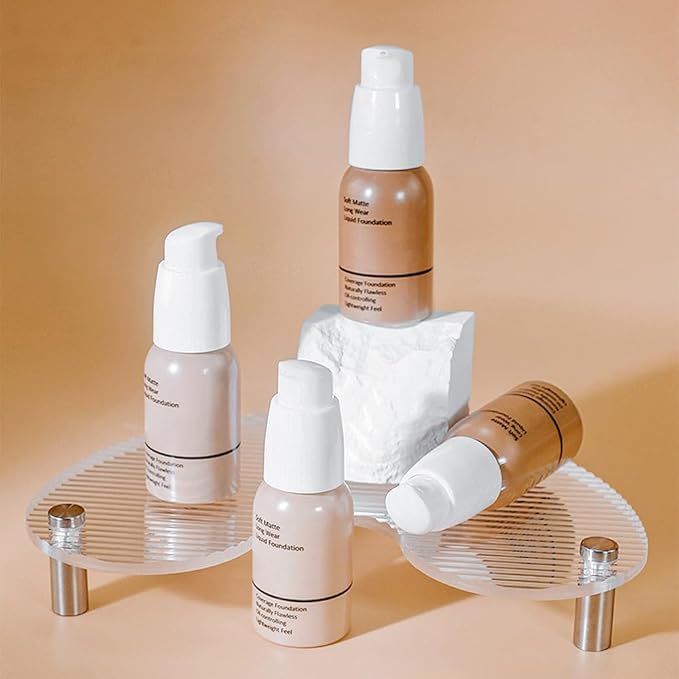 2Pcs Matte Liquid Full Coverage Foundation, Flawless Soft of 2)