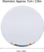 Nail Art Palette, DIY Nail Art Palette Nail Color Mixing Palette Nail Art Manicure Display Drawing Tool Nail Art Plate False Nail Mirror Glass Display Board for Manicure Makeup Paint Art(white)