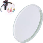 Nail Art Palette, DIY Nail Art Palette Nail Color Mixing Palette Nail Art Manicure Display Drawing Tool Nail Art Plate False Nail Mirror Glass Display Board for Manicure Makeup Paint Art(white)