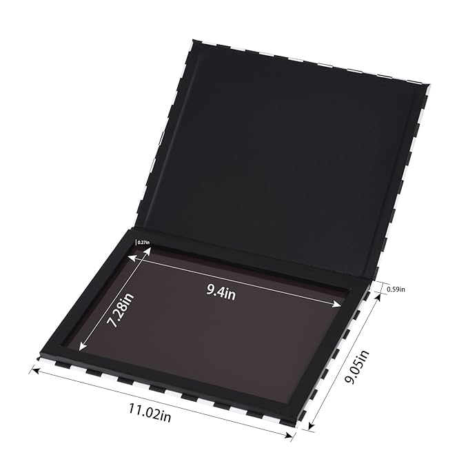 Extra Large Magnetic Palette Checkered Black Empty Makeup