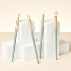 Eyeshadow Makeup Brushes Set with Case 4 PCS Soft Synthetic Hairs Eye Makeup Brushes for Blending Eyebrow Eyeliner Eyeshadow （Lightblue）