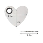 Stainless Steel Heart Shaped Makeup Palette Spatula -