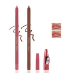 Matte Lip Liner Pencil,Highly Pigmented Retractable Lip Crayon,All Pencil,Highly