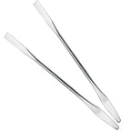 2Pcs Stainless Steel Cosmetic Mixing Makeup Spatula Nail Art Palette Stick Stirring Rod Mixer Artist Tool for Beauty Salon Color Cream Mixing Professional and Personal Use, Silver