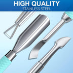 2PCS Metal Teal Cyan Cuticle