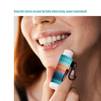 5pcs Lip Balm Holder Keychain Lipstick Women(Strip/Wave/Argyle)