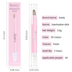 Kaely 2in1 Cream Eye Shadow Brightener Sticks for Eyes, Pencil Eyeshadow Applicator Stick Waterproof Pigmented, Eye Shadow Palette Highlighter Makeup, sombras para ojos, 19 Taupe Shimmer