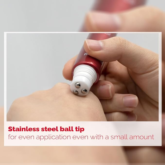 PS.PRETTYSKIN Roll On Eye Cream 30ml/1.01fl.oz. with Vitamin A and Stainless Steel ball Tip for Wrinkle Eraser and Elasticity (Retinol x 2CT)