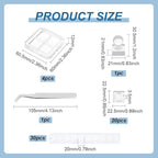 BENECREAT 4Pcs Empty DIY Eyeshadow Box Kit, Slim Custom Makeup Palette Wrapped Powder Blush Lipstick Container with 20pcs Palette Pans for Travel, DIY Cosmetic, Crafts projects