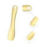 VOCOSTE 3 Pcs Makeup Spatula Mini Spoon, Eye Cream Massage Sticks Beauty Scoop, for Facial Cosmetic Face Cream, Zinc Alloy Heart Shape 2.36"x0.49", Gold Tone