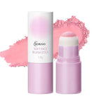 Soft Face Blush Stick, Matte Natural Long Lasting Blush for a Flawless Finish, Creamy Blendable Formula for All Skin Types, Everyday Wear Professional Quality Makeup (Natural pink, Large)