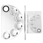 AKOAK Stainless Steel Beauty Palette, with Spatula Tool,