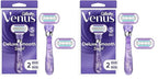 Gillette Venus Deluxe Smooth Swirl Women's Razor Handle + 2 Blade Refills (Pack of 2)