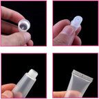 BlingKingdom 6pcs Lip Gloss Tubes 8ml Clear Soft Empty Lip Balm Containers Refillable Mini Cosmetic Tubes for Comestic Makeup and Travel Toiletries