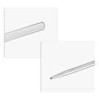 VOCOSTE 1 Set Stainless Steel Makeup Spatula, Liquid Foundation Spatula Tool with Faux Leather Case, Lipstick Nail Polish Mixing Palette Spatula, Beige